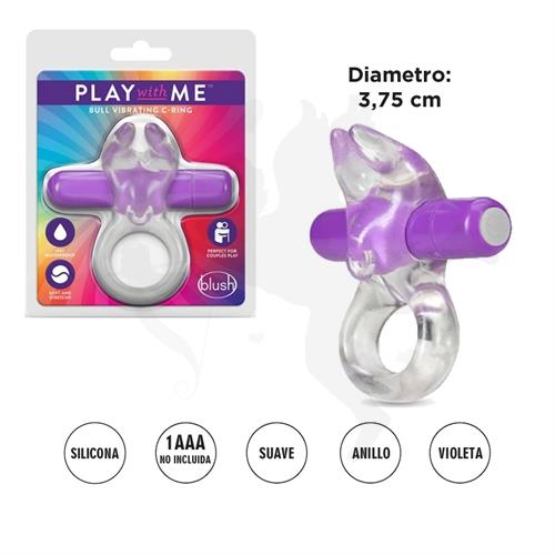 Anillo vibrador con forma de toro estimulador de clitoris